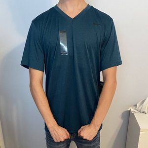 Nike Blue Dri Fit V-Neck T-Shirt